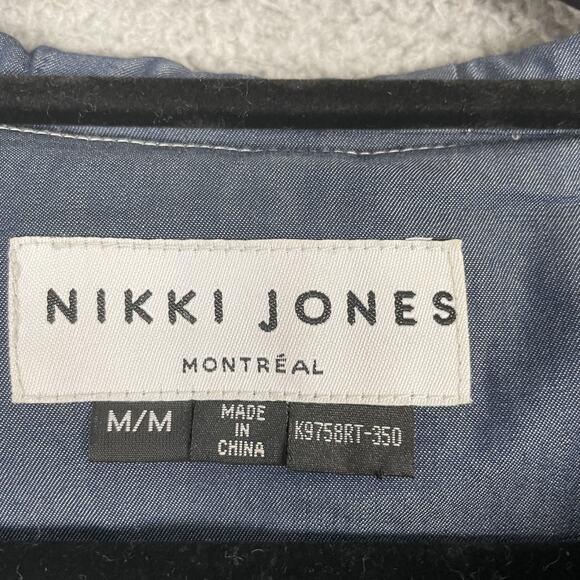 Nikki Jones Jacket Womens Medium Hooded Full Zip Parka Coat Drawstring - Picture 8 of 14